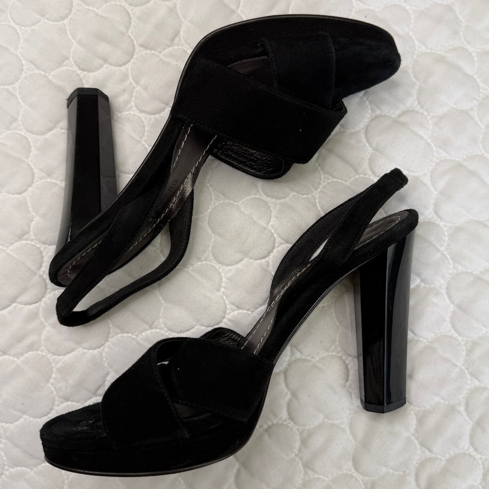 Diane von Furstenberg Suede High Heels Size 7 Made in Italy - Picture 5 of 10
